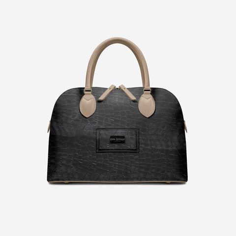 Ann Adrian' Black Croc Luxury Handbag