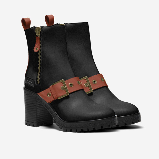 NOIR Black Suede Zip Boot