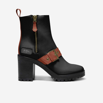 NOIR Black Suede Zip Boot